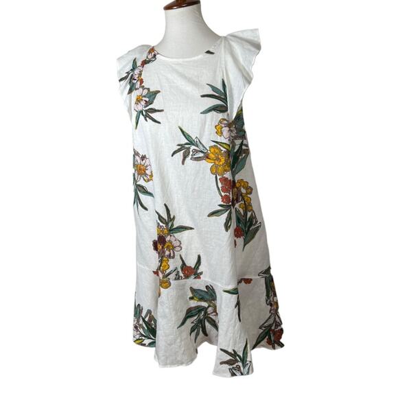 NWT Free People Womens Summer in Tulum Linen Floral Tunic Tank Size L - Picture 5 of 8